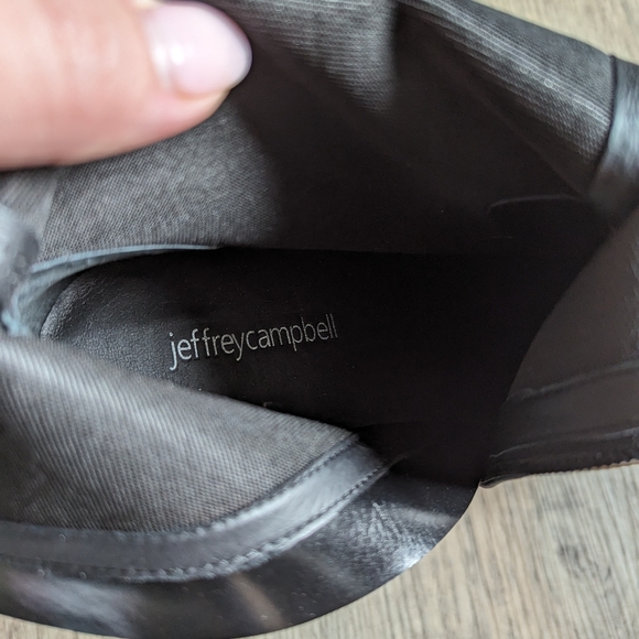 Free People x Jeffrey Campbell Black Mexique Mid Calf Brown Platform Heel Boots - Picture 4 of 8